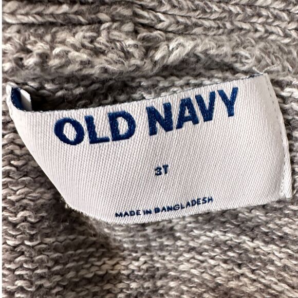 Old Navy Open Front Grey Marled Cardigan Toddler Size 3T - Picture 6 of 6